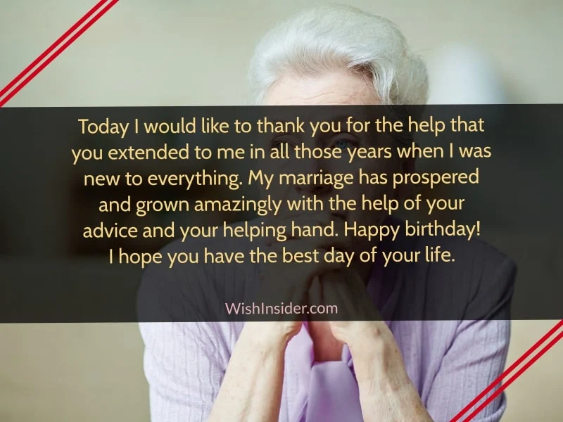  happy birthday message to mother in law