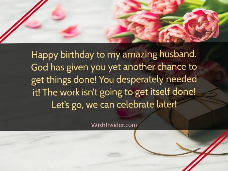 Funny & cute birthday greetings for husband