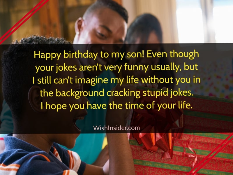Funniest birthday messages for son