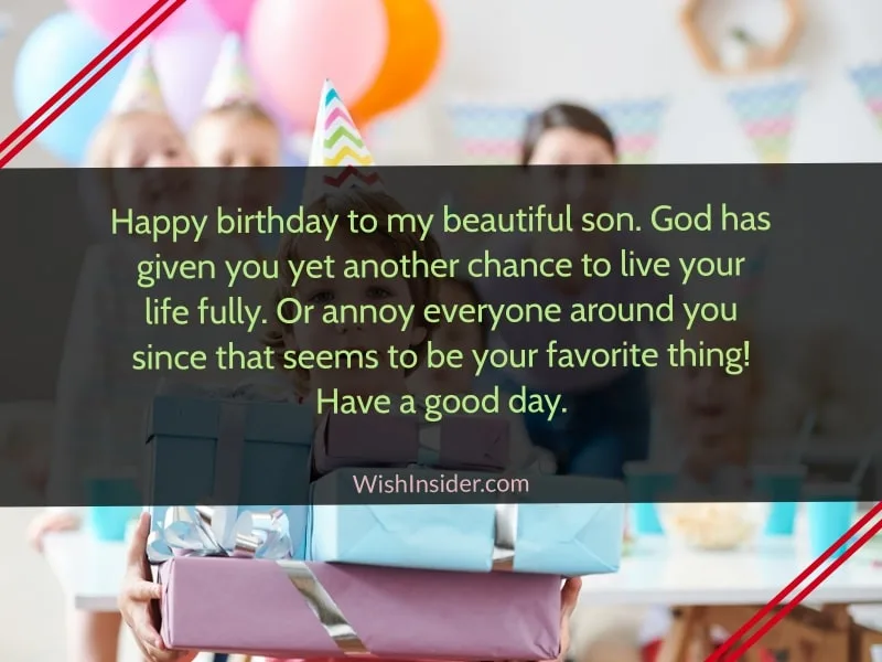 Funny happy birthday quotes for son