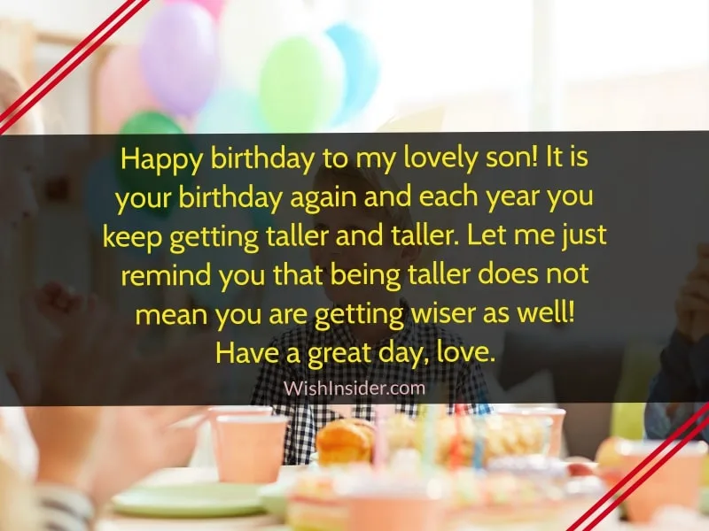 Funny birthday messages for son