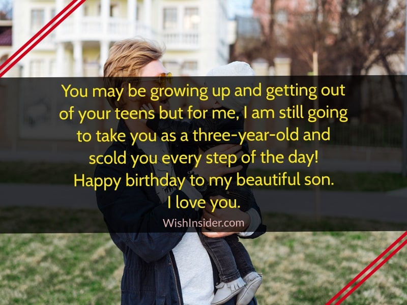 Funny birthday sayings for son