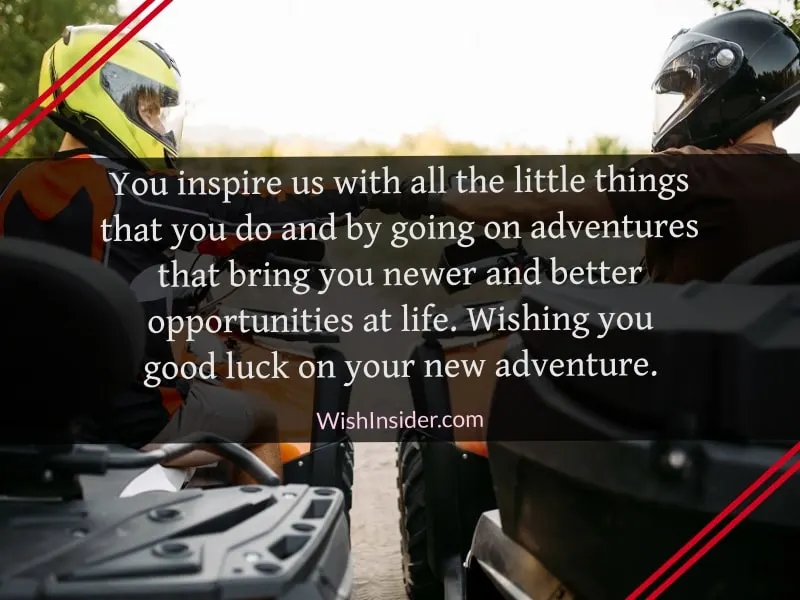 Inspirational Good Luck on Your New Adventure Texts
