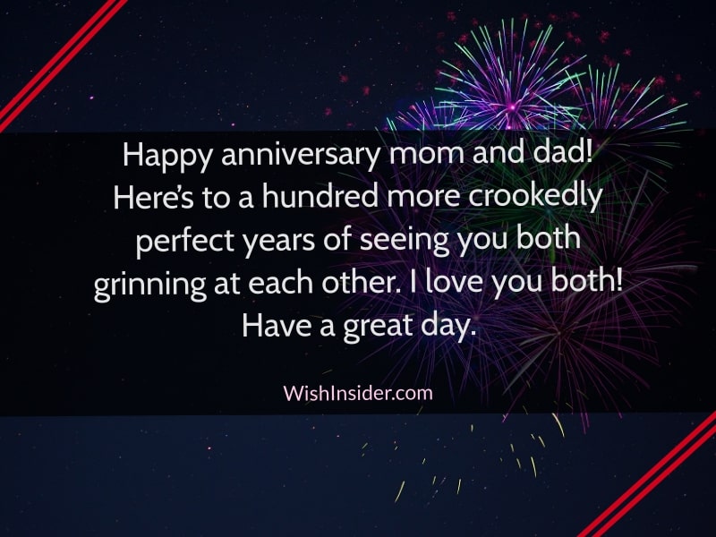  happy anniversary message to parents