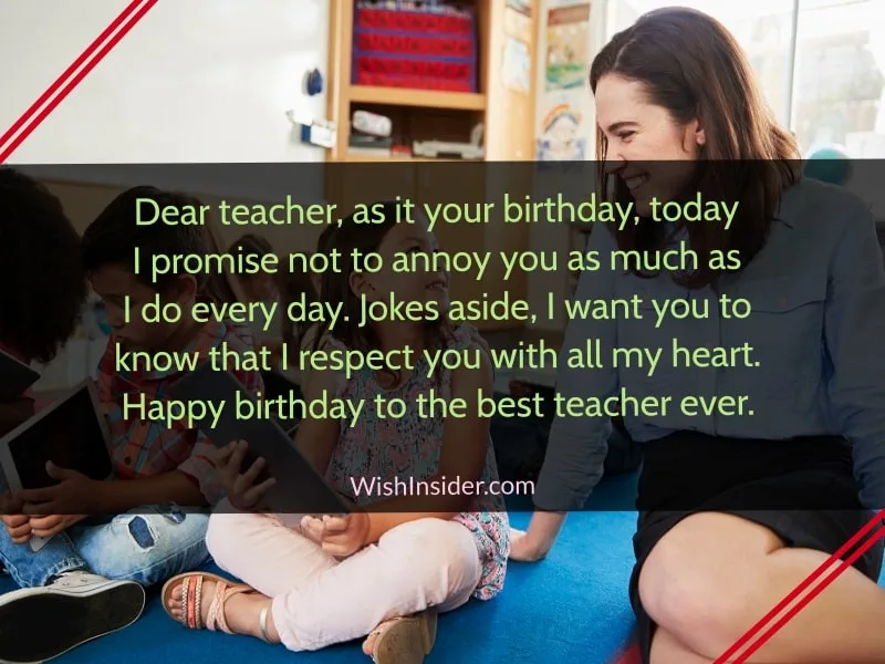 Happy Birthday Teacher Quotes