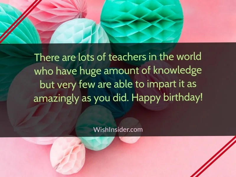 Birthday Quotes for Teacher