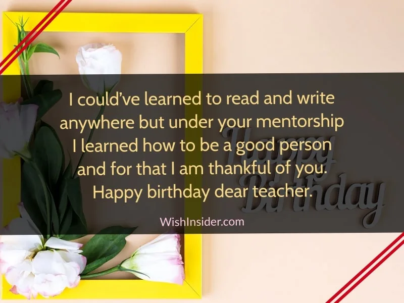 Birthday Wishes for Teacher