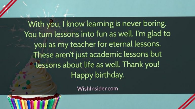 20 Happy Birthday Teacher Quotes – Wish Insider