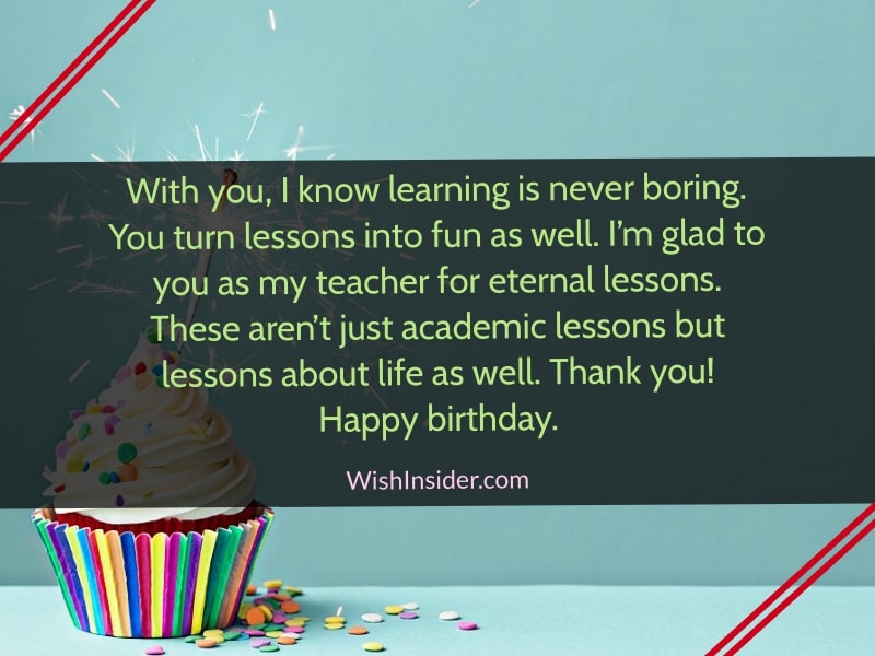 Happy Birthday Teacher Quotes