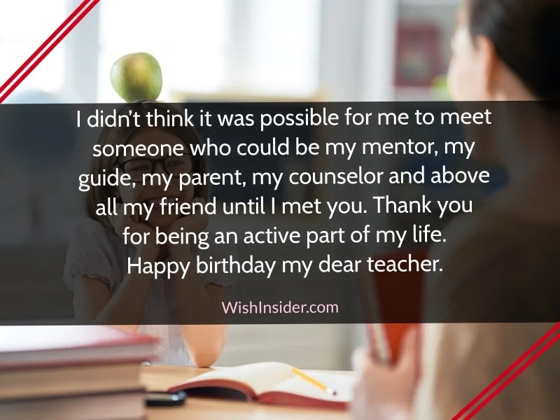 Happy Birthday Teacher