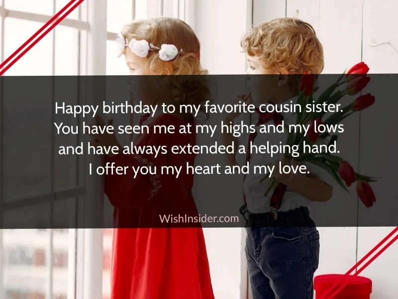 happy birthday message to cousin sister