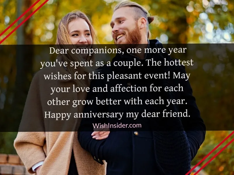  wishes on wedding anniversary for a friend
