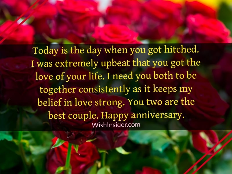 anniversary wish for friend couple