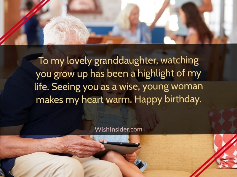  birthday wishes for my granddaughter