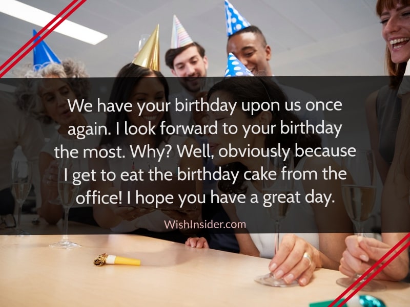 Funny birthday wishes for coworker