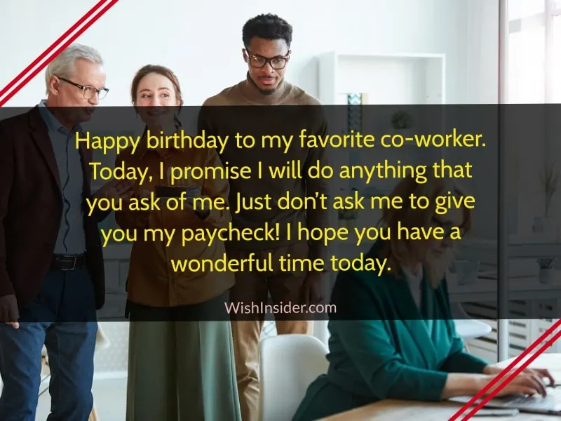  funny happy birthday wishes for coworker