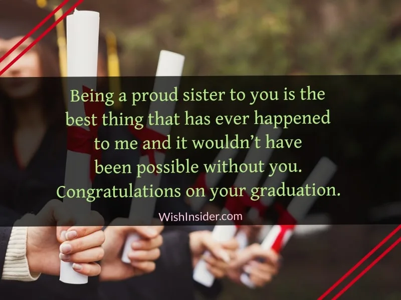 Congratulations Sister on Graduation 