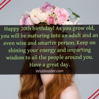 happy 20th birthday quotes