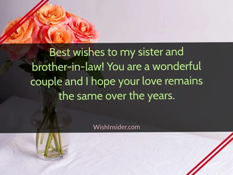 anniversary quotes for sister and brother in law