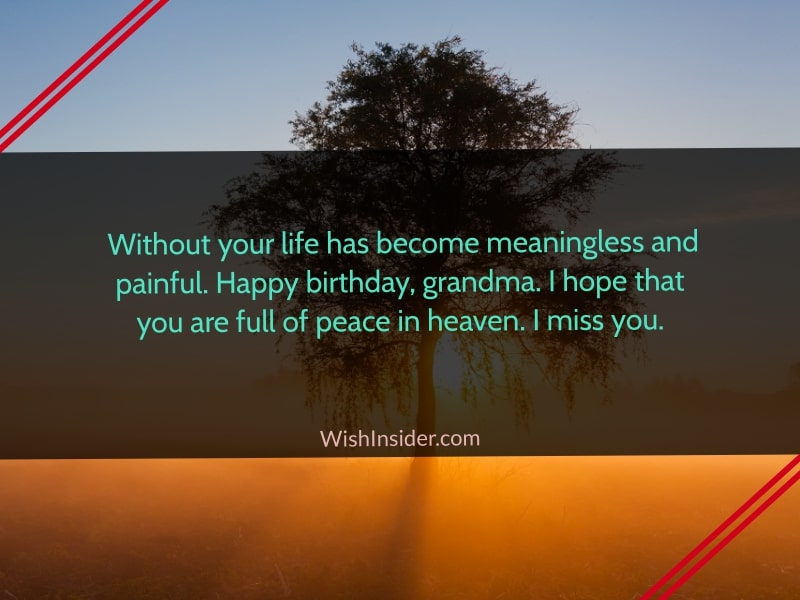 happy birthday in heaven grandma message