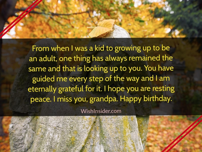 Happy birthday in heaven wishes for grandpa