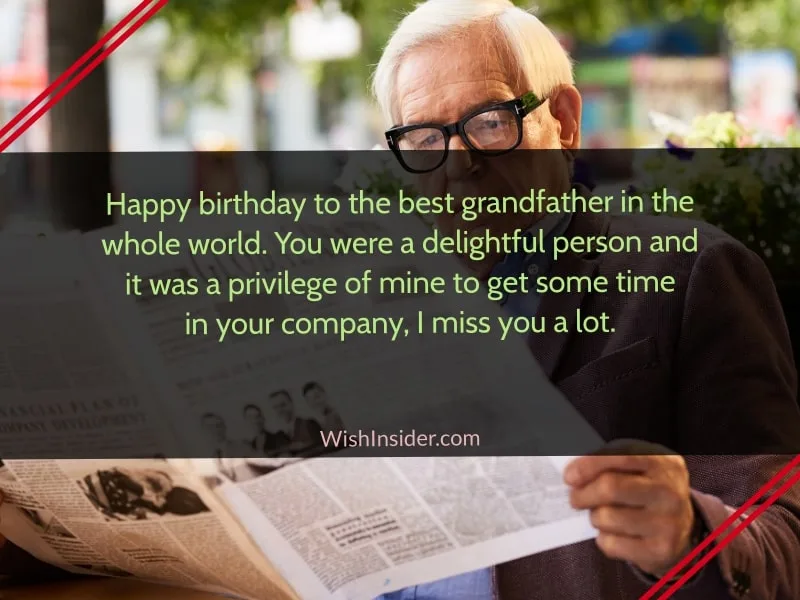 best happy birthday in heaven grandpa message