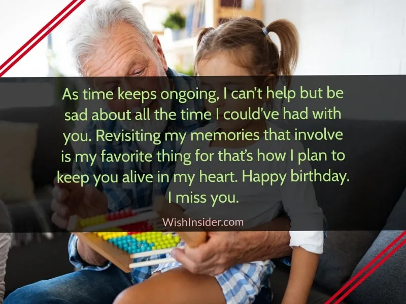 Happy birthday wishes for grandpa in heaven from granddaughter