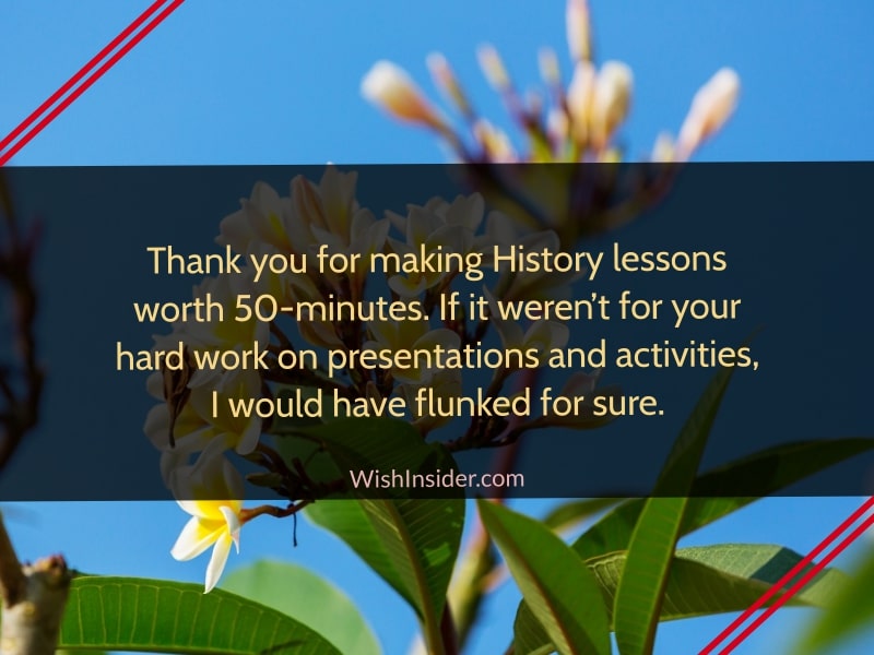 messages for thanking teacher 