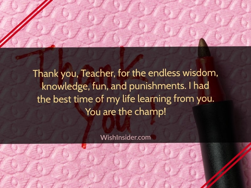 Thank You Quotes for Teacher 