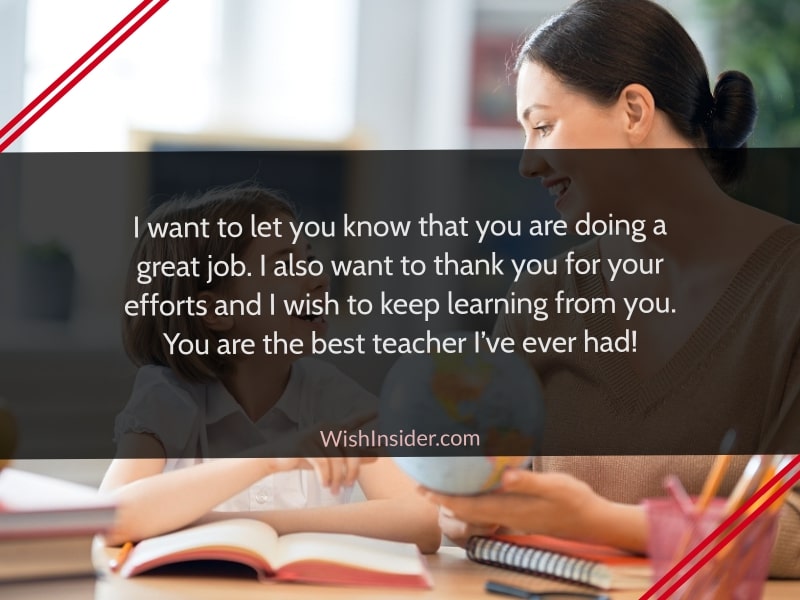 Thank You Messages for Teacher Quotes