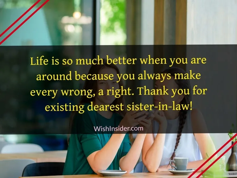thank you quotes for sister in law