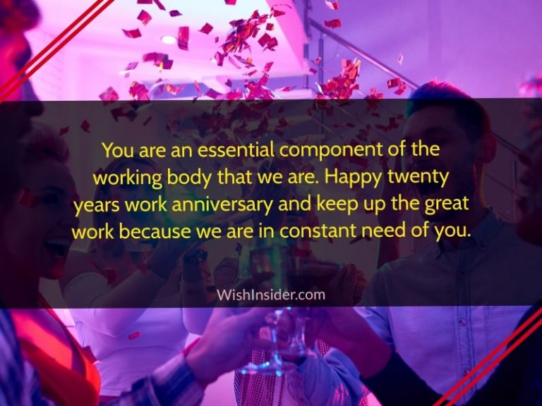 Happy 20th Work Anniversary Wishes and Quotes – Wish Insider