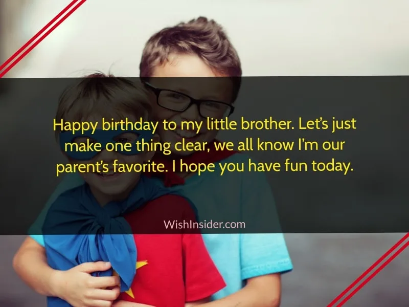 sweet birthday wishes for little brother