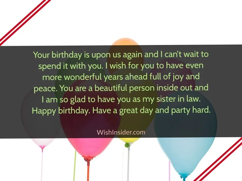 Birthday Messages for Sister-In-Law