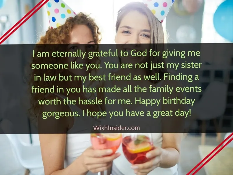 Birthday Greetings for Sister-In-Law 