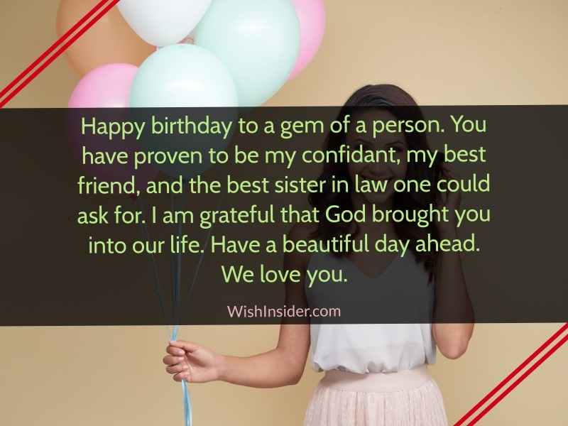 Birthday Messages for Best Sister-In-Law