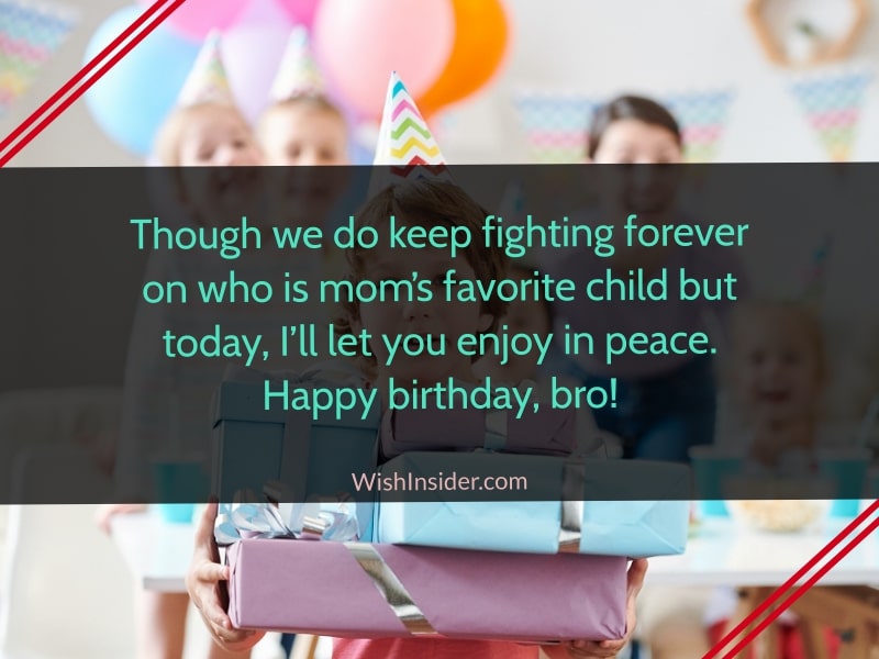 Birthday wishes from Sister to Brother
