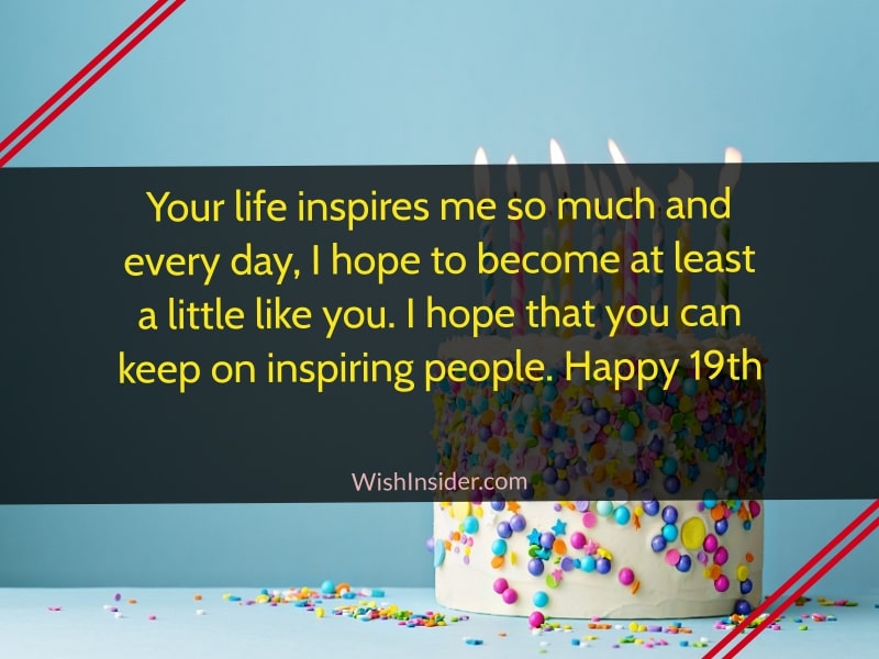 19th birthday wishes