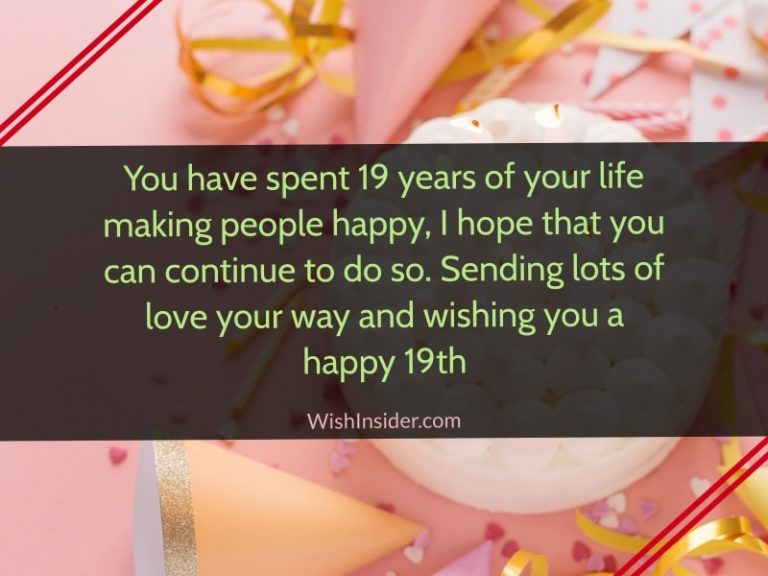 30 Fun and Festive 19th Birthday Wishes – Wish Insider