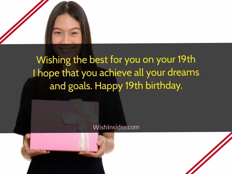 19th birthday wishes 