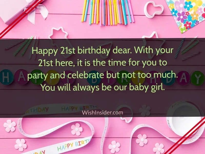  happy 21st birthday my daughter wordings