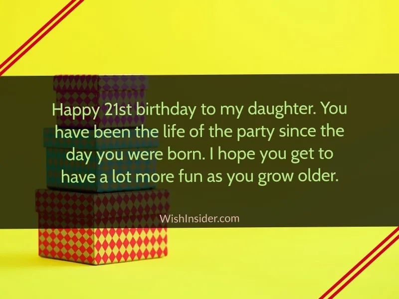  21st birthday message to my daughter