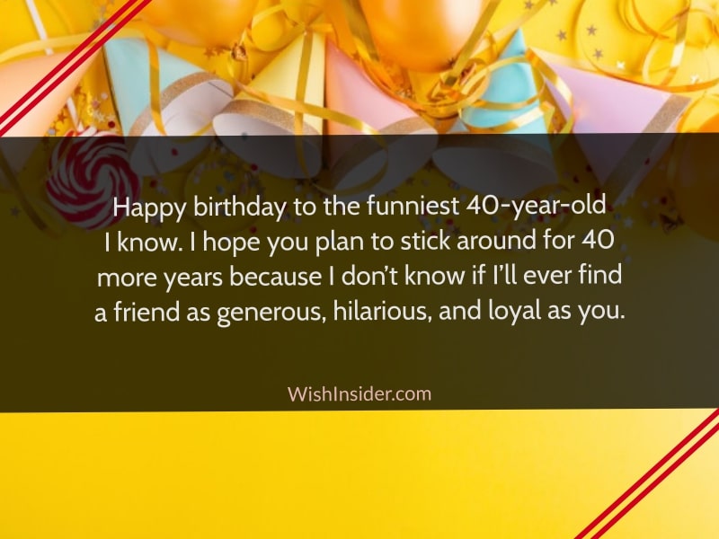 Wishes for Happy 40th Birthday 