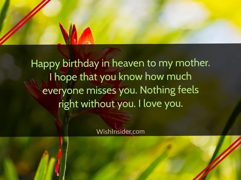 happy birthday in heaven wishes to mom