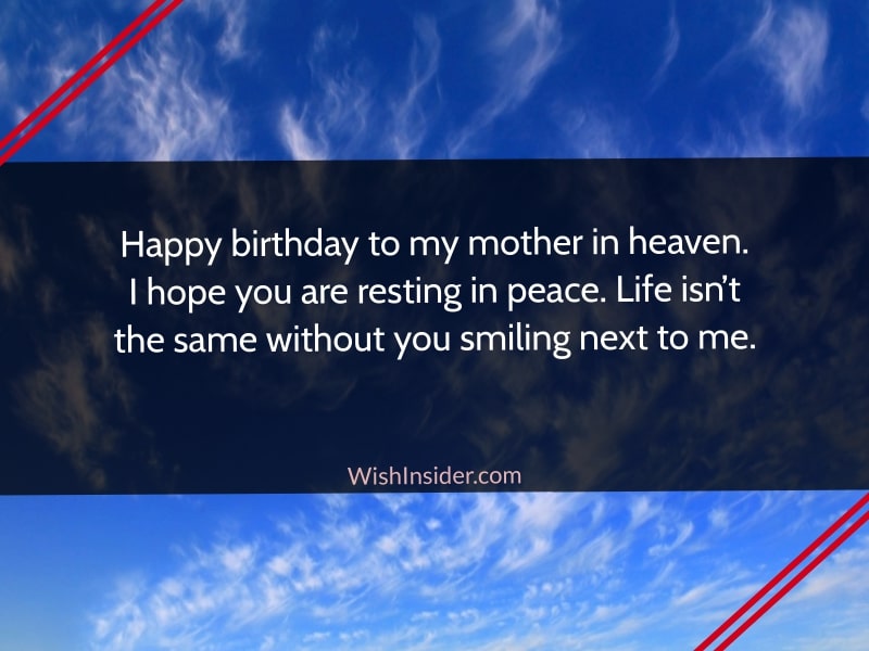 happy birthday message to my mom in heaven