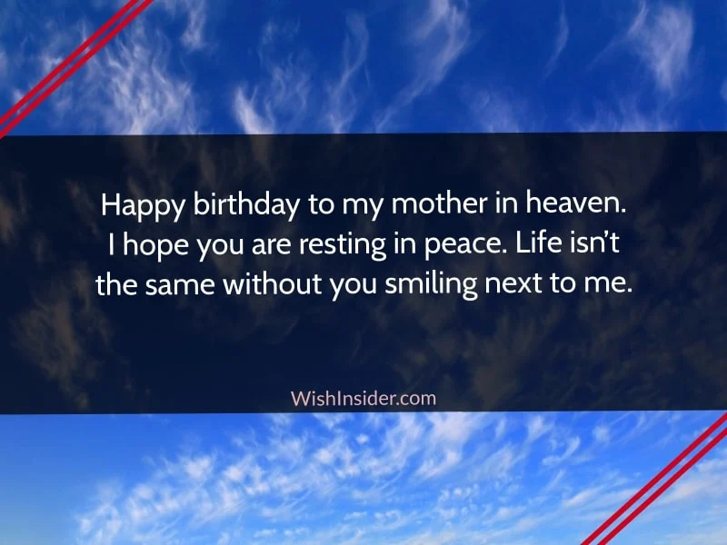 happy birthday message to my mom in heaven