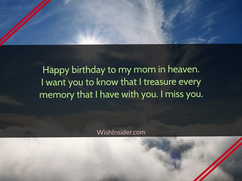 Happy birthday to my mom in heaven wishes