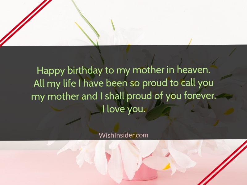 Happy birthday to my mother in heaven wishes