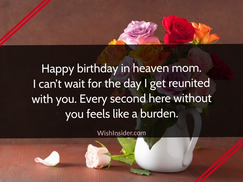 happy birthday in heaven quotes for mom