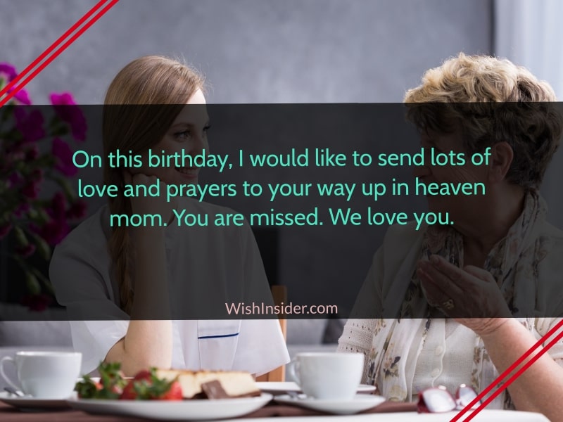  happy birthday mom in heaven message